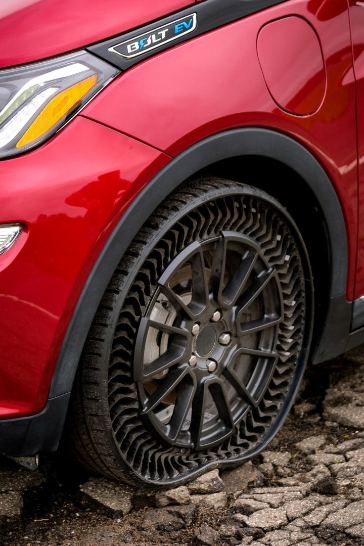 Michelin и GM представляют безвоздушные шины Безвоздушные шины для автомобиля