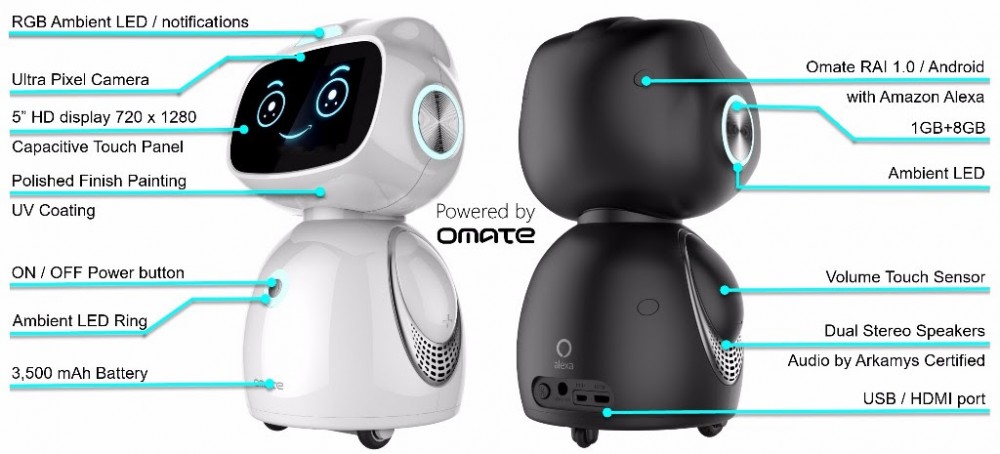 Юми - первый робот, работающий на базе Amazon Alexa